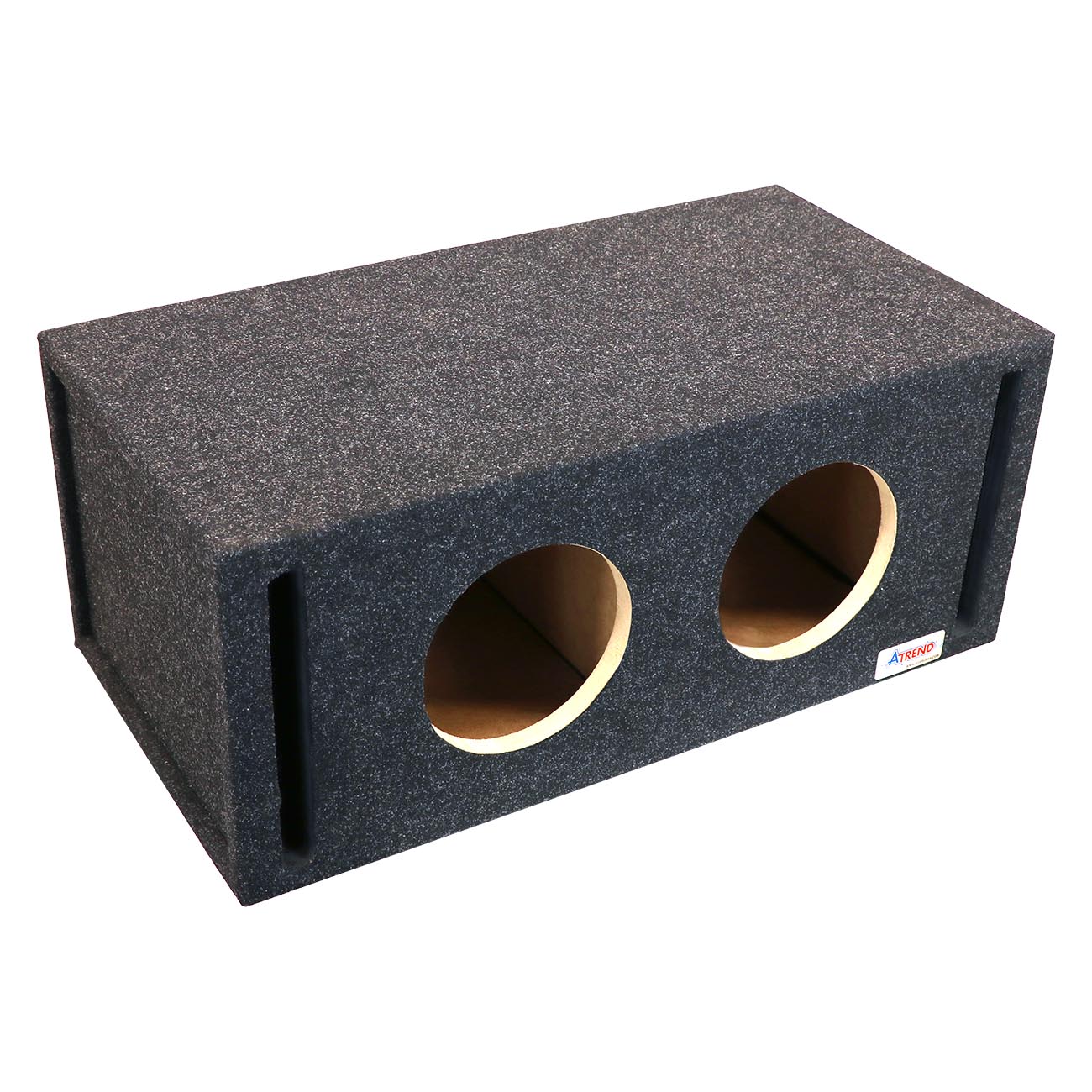 Atrend Dual 8" Vented Woofer Enclosure - Charcoal Carpet Covering