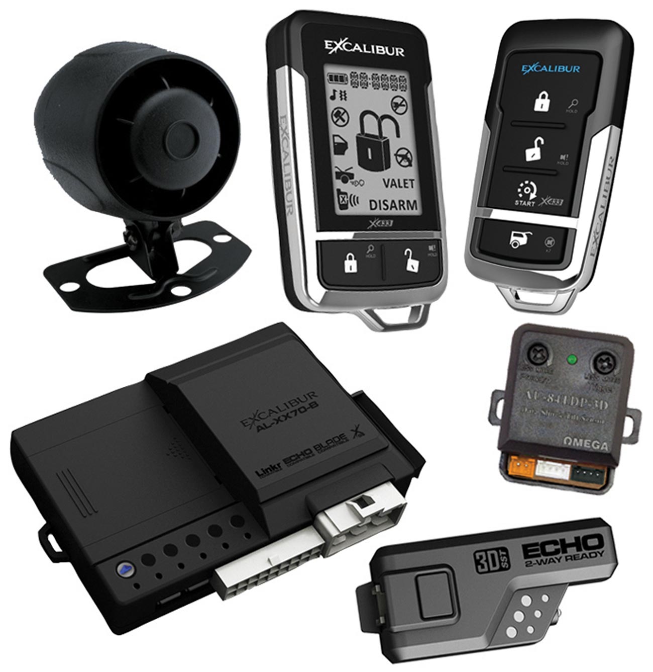Excalibur 433MHz LCD 2-Way RS alarm Combo (Linkr & Blade Ready)