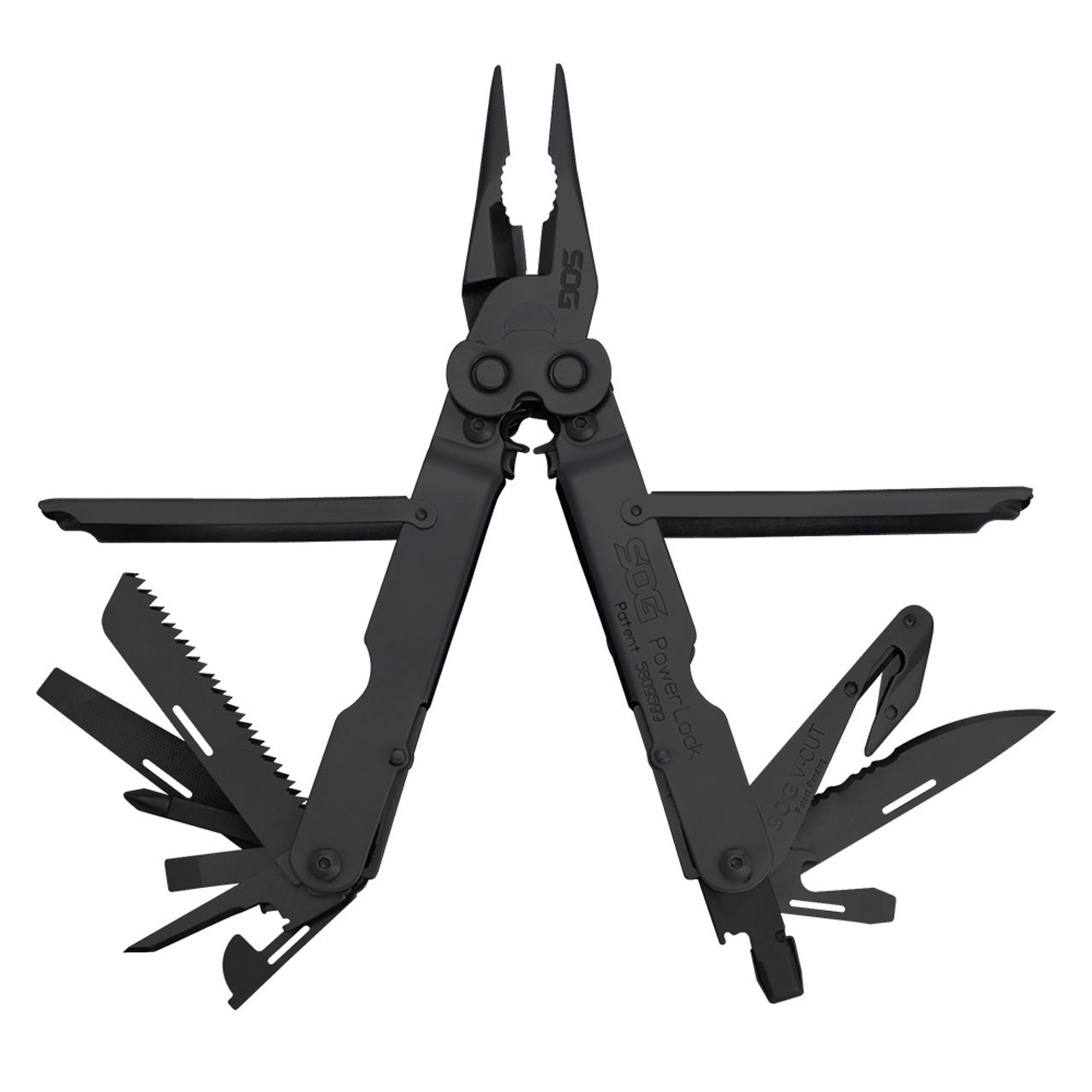 SOG PowerLock 18-in-1 Multi-Tool with V-Cutter (Black Oxide)