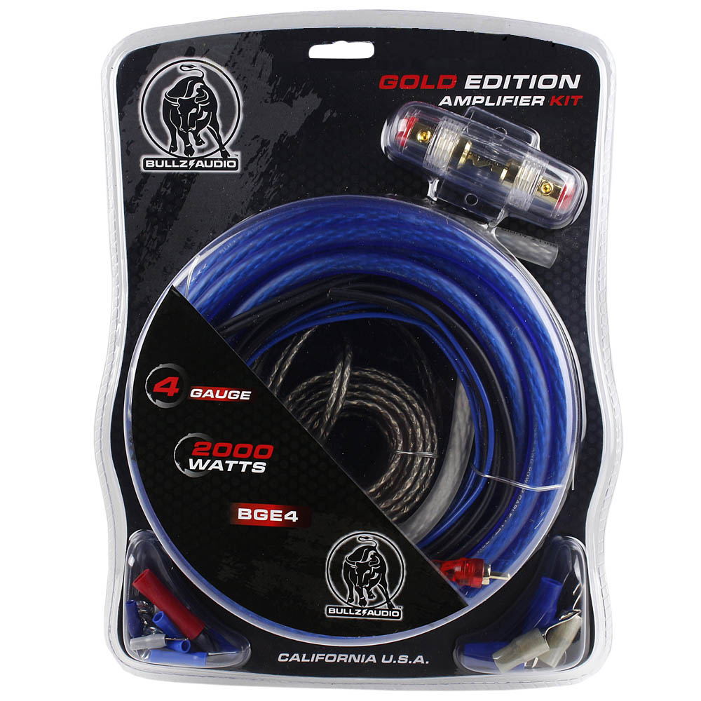 Bullz Audio 4 Gauge Amplifier Wiring Kit - 2000 Watts