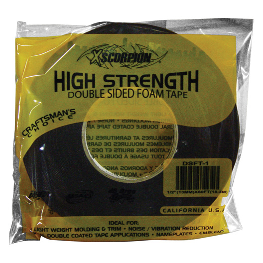XScorpion 1″ Double Sided Foam Tape (60 feet)