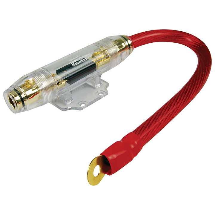 Installation Solution ANL In-Line Fuse Holder & 100 Amp Fuse with 12" 0ga. Cable