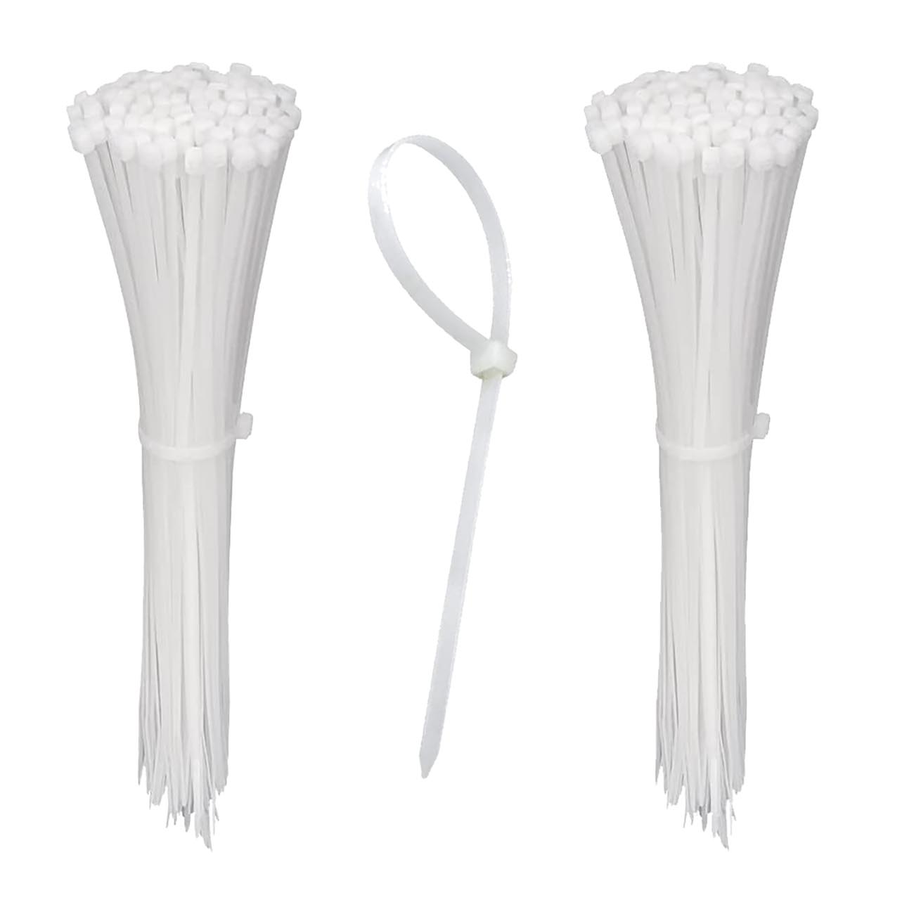 Installation Solution Nylon Wire Ties 8″ – White (100 count)