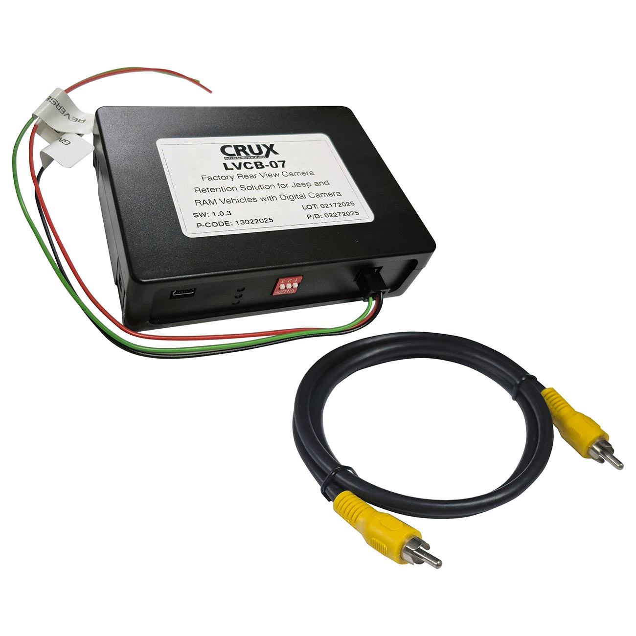 CRUX Factory Rear-View Camera Retention Solution for Ram Jeep Vehicles with Digital Camera