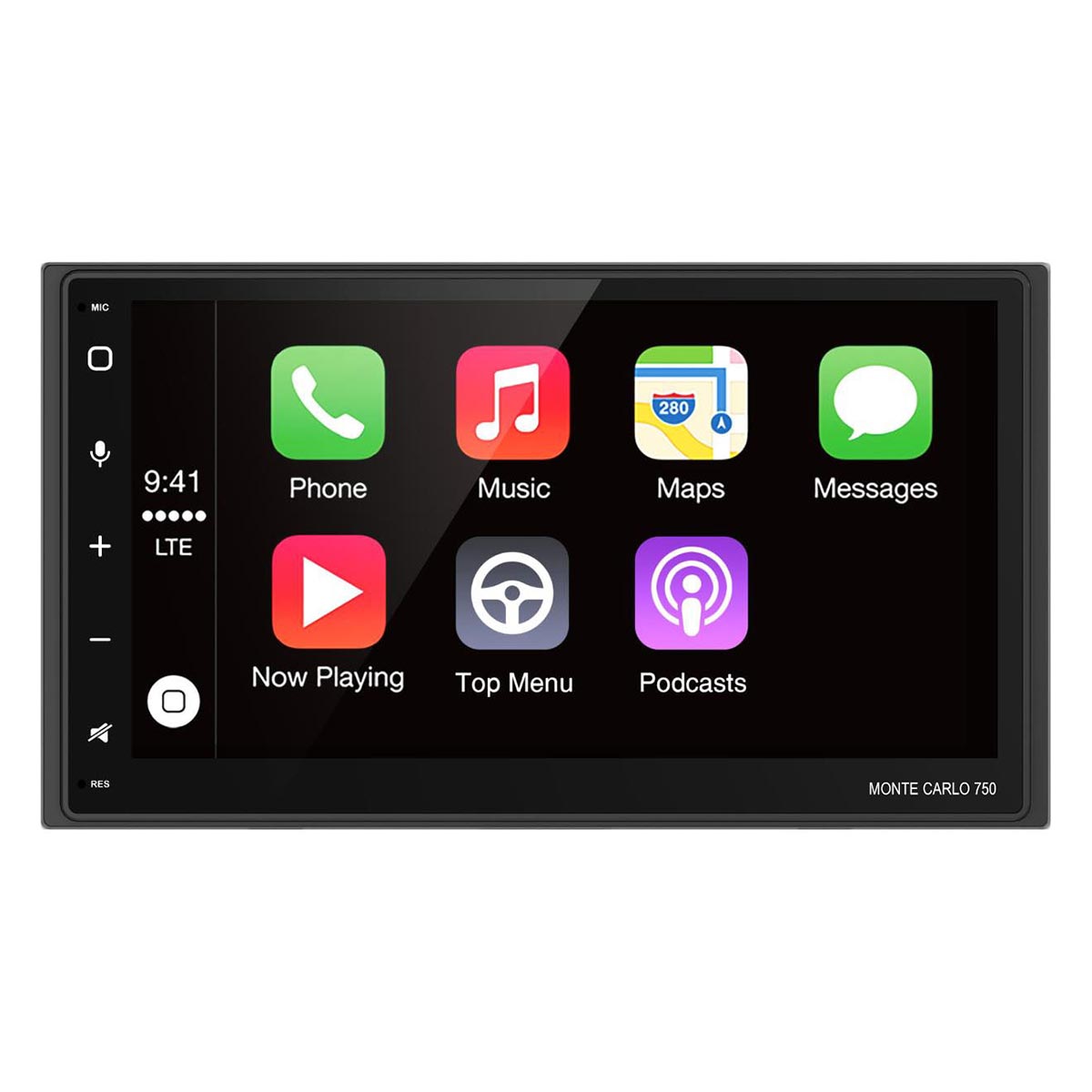 Blaupunkt 6.75″ Double DIN MECHLESS Fixed Face Touchscreen Receiver with Apple CarPlay/Android Auto
