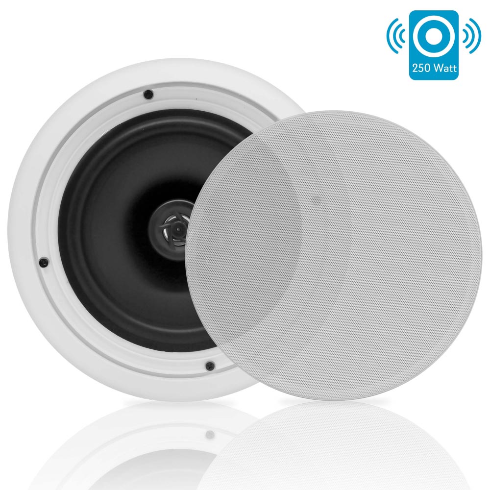 Pyle 8″ Wall/Ceiling Mount Speakers (White)