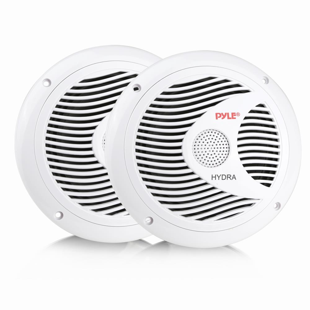 Pyle Marine 6.5” Dual Cone Speakers (White)