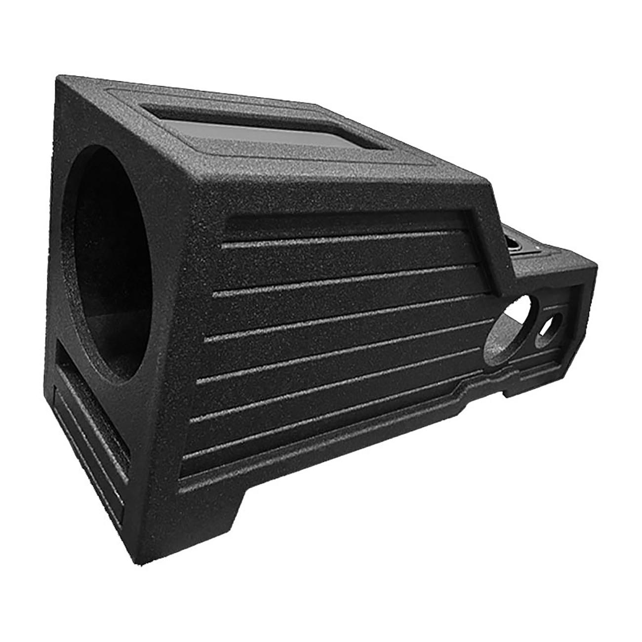 QPower QBOMB '15-'26 F-150/ '17-'26 Super Duty Crew Cab Center Console Single 12" Vented Empty Woofe