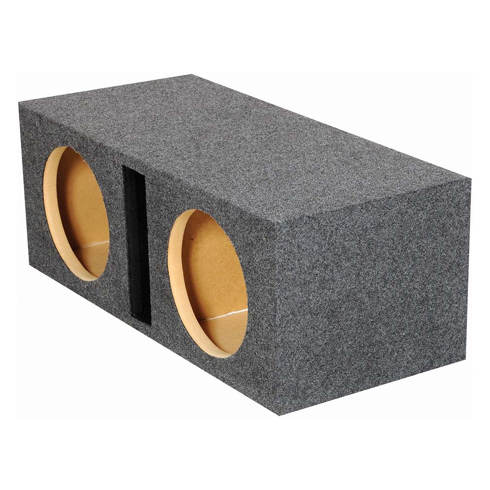 QPower Dual 10" Slot-Ported Heavy Duty Empty Woofer Box