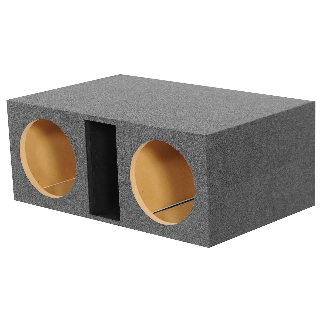 QPower Dual 12″ Large Slot-Ported Heavy-Duty Empty Woofer Box