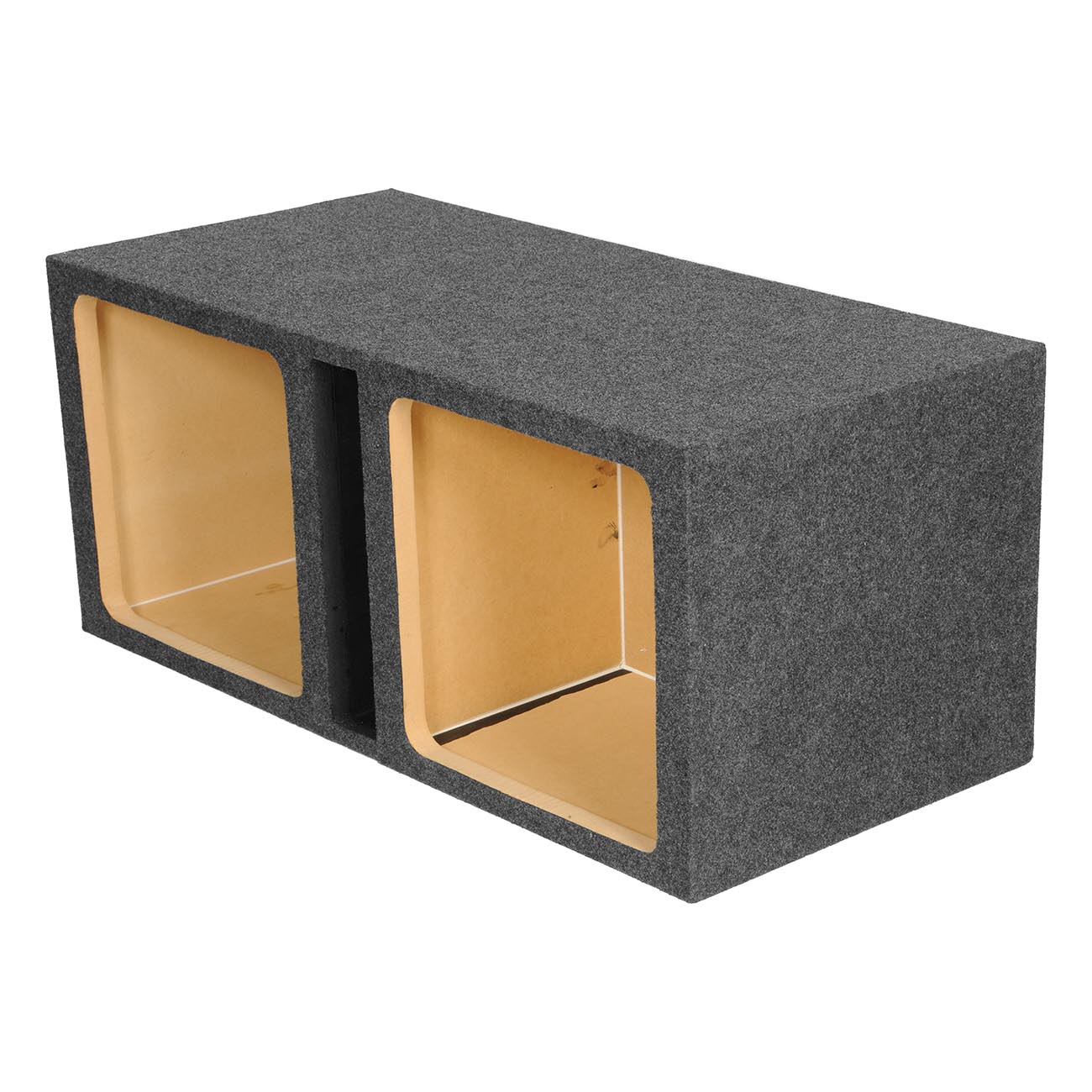 QPower Dual Square 15" Slot-Ported Heavy Duty Empty Woofer Box