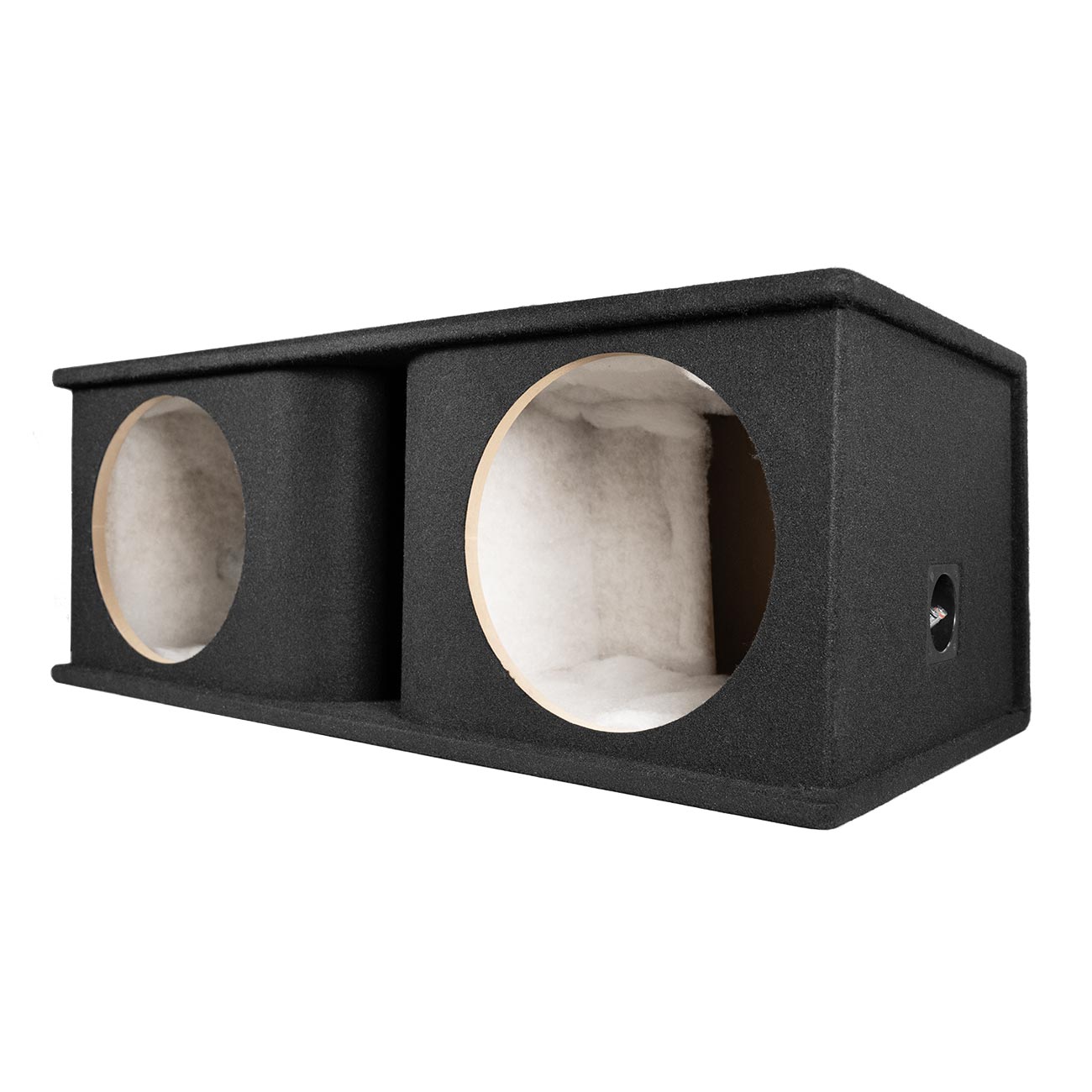QPower Dual 12″ Curved Vent Port Empty Woofer Enclosure