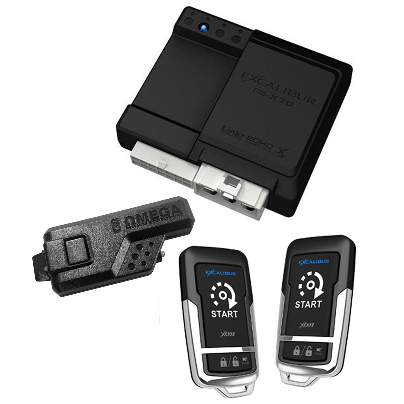 Excalibur 1500 Feet 1+1 Button Remote Start Keyless Entry System