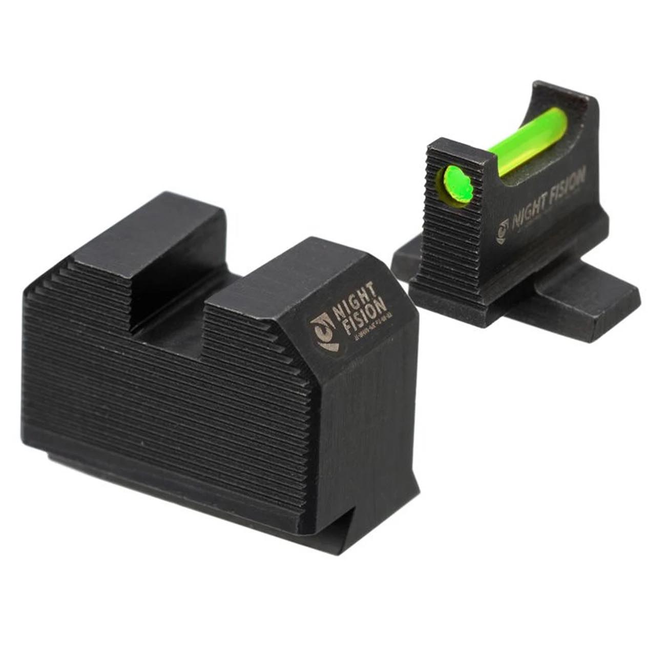 Night Fision Optic Height Fiber Optic Sight Set for Sig Sauer P320 Green Front/Blank Rear