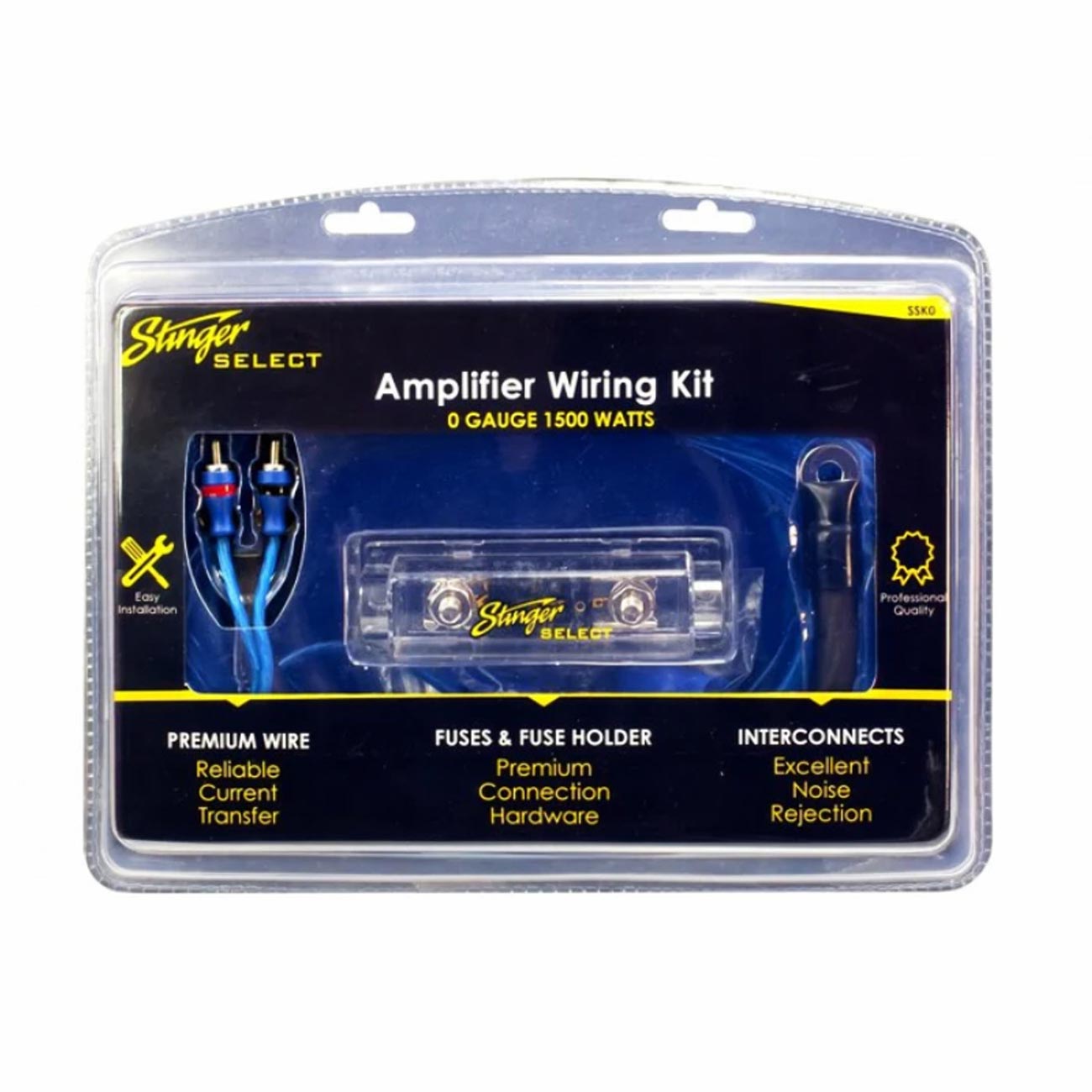 Stinger 0 Gauge Amplifier Wiring Kit CCA Cable - 1500 Watts